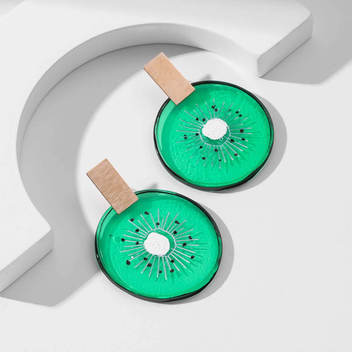 Acrylic Kiwi Fruits Earrings