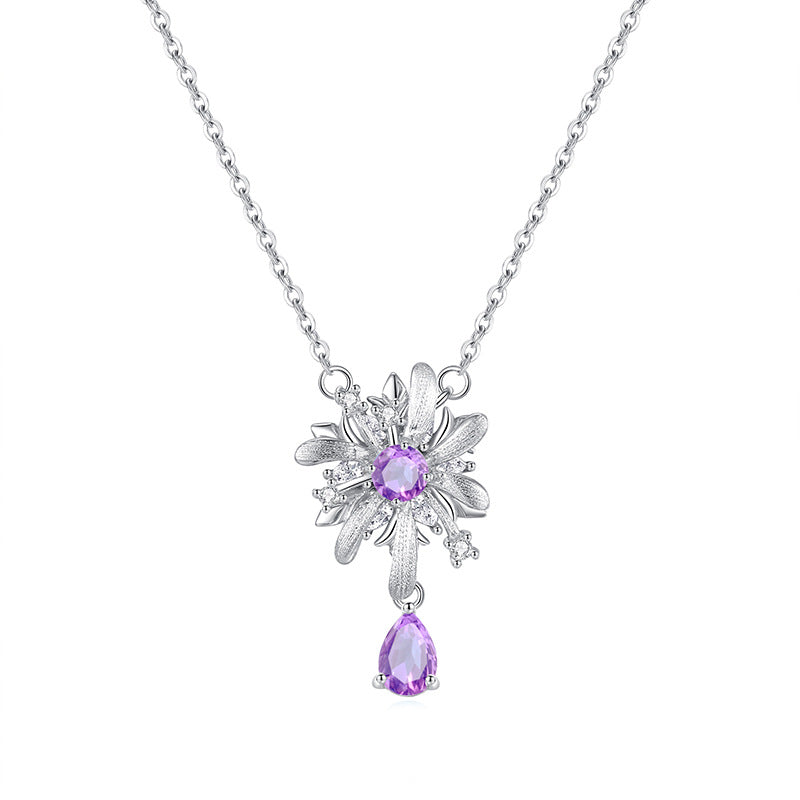 Rotation Fireworks Gemstone Fidget Necklace