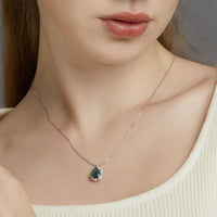 Nature Inspired Moss Agate Pendant Necklace