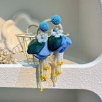 Bohemian Glass Bead Chandelier Earring