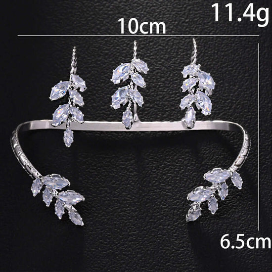 Dainty Silver Leaf Hand Cuff Ring