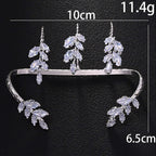 Dainty Silver Leaf Hand Cuff Ring