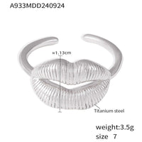 Quirky Kissing Lip Ring Stackable