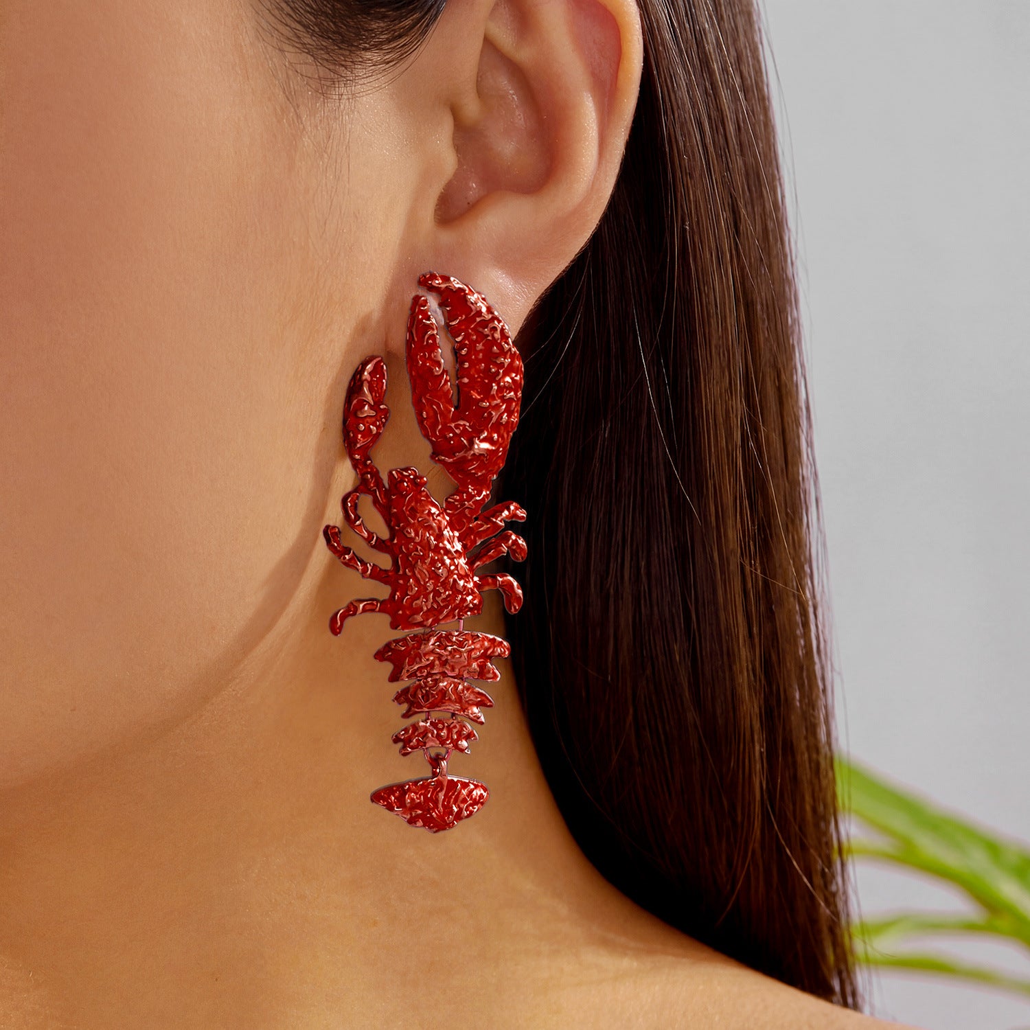Coastal Summer Lobster Oversize Earrings