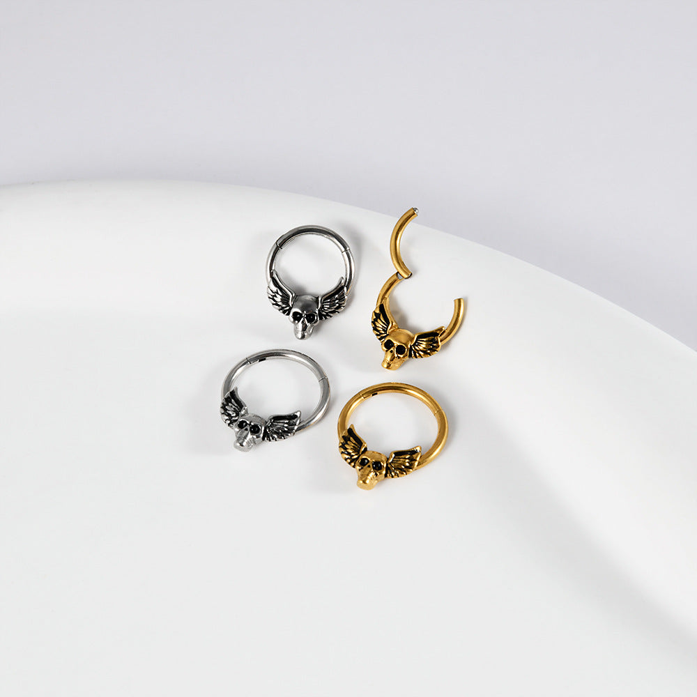 Phantom Skull 16G Septum Clicker Piercing Ring