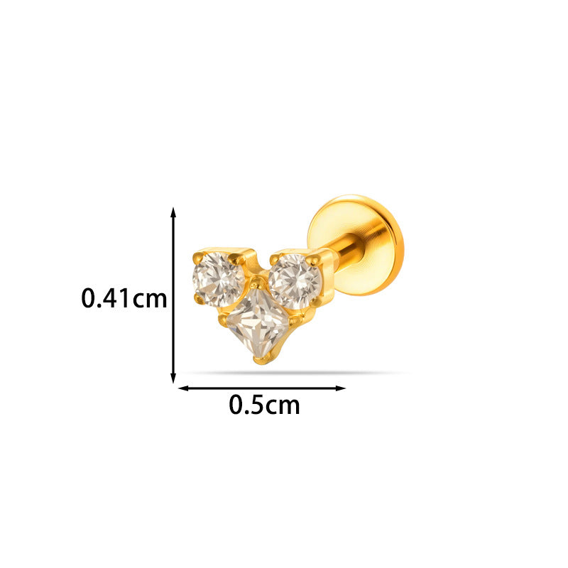Little Horse G23 Titanium Internal Threaded Labret Back
