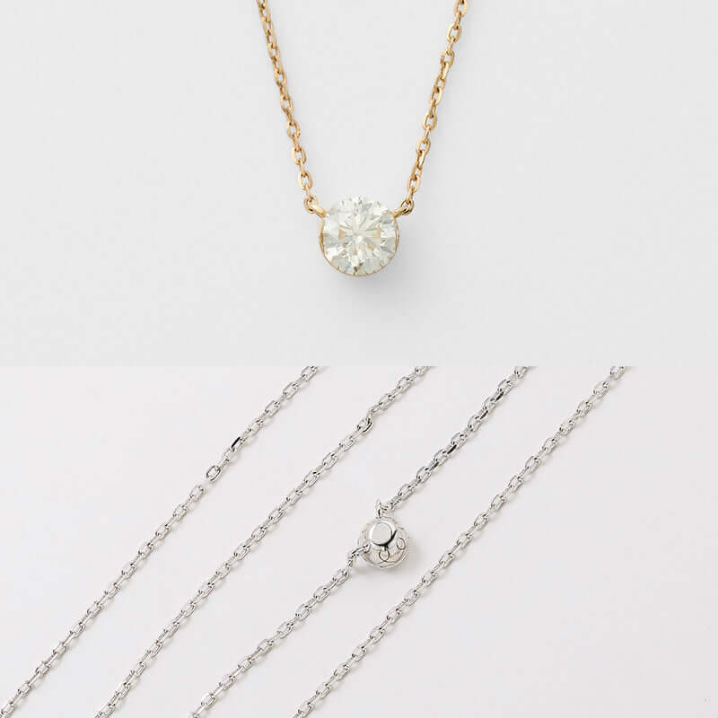 Silver Solitaire Moissanite Pendant Necklace