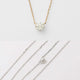 Silver Solitaire Moissanite Pendant Necklace