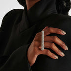 Chunky Rhinestone 2 Statement Index Ring