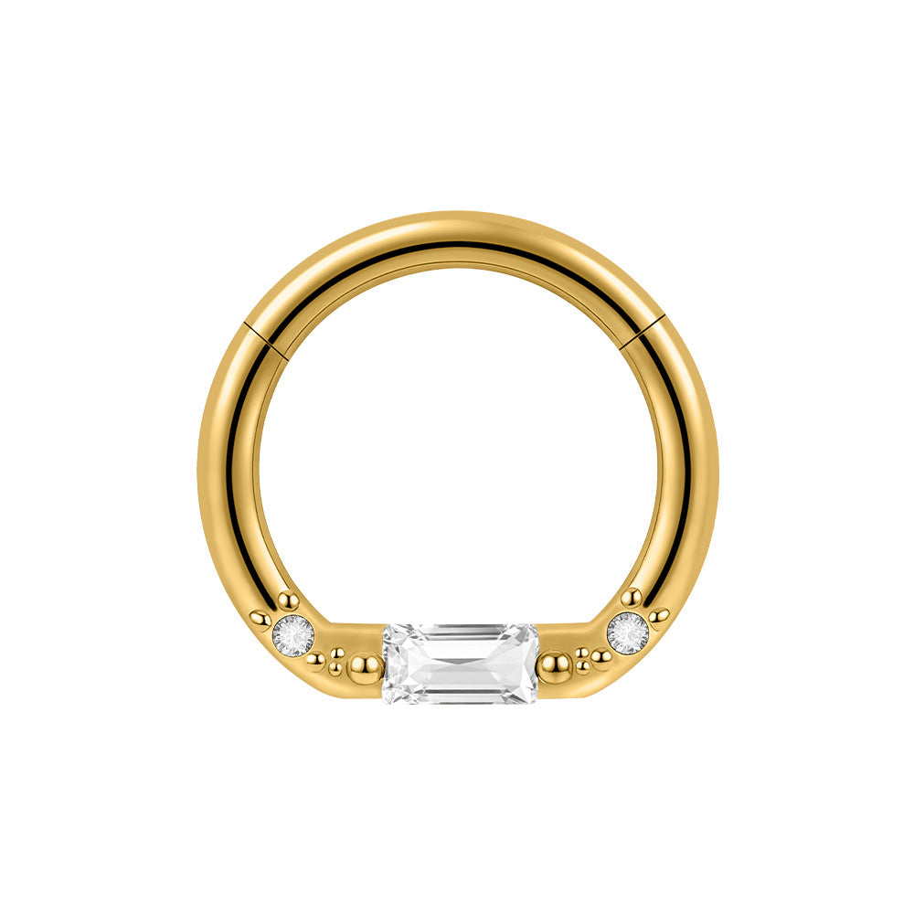 Orbit Stainless Steel 16G Hinged Nose Hoop