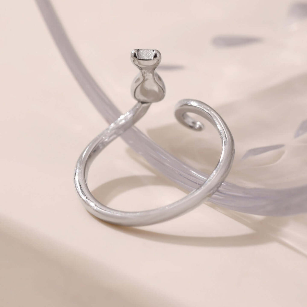 Y2K Two Tone Cat Split Index Ring