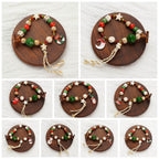 Woven Beaded Christmas Charm Bracelet