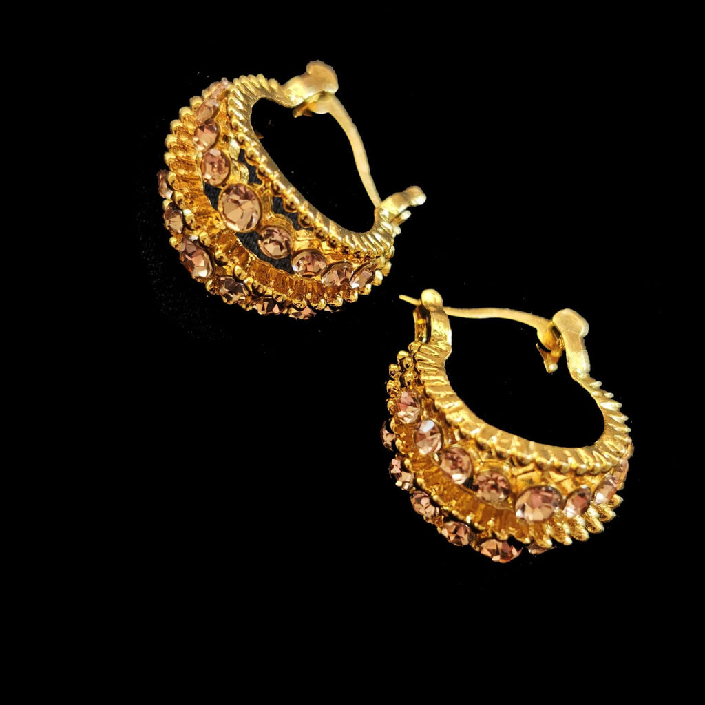 Hollow Basket French Hoop Earrings