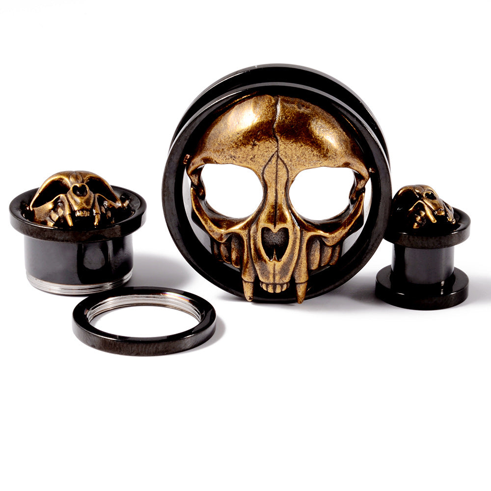 Skull Snake Stainless Steel Tunnel Plug Set 6mm to 25mm