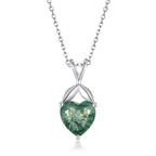 Moss Agate Heart Pendant