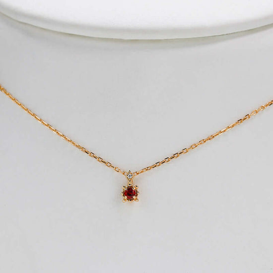 Luxury Red Ruby Gemstone Necklace