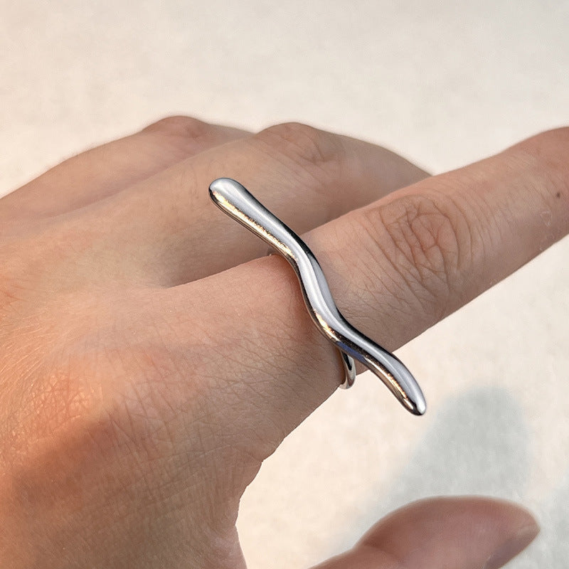 Versatile Irregular Geometry Titanium Ring