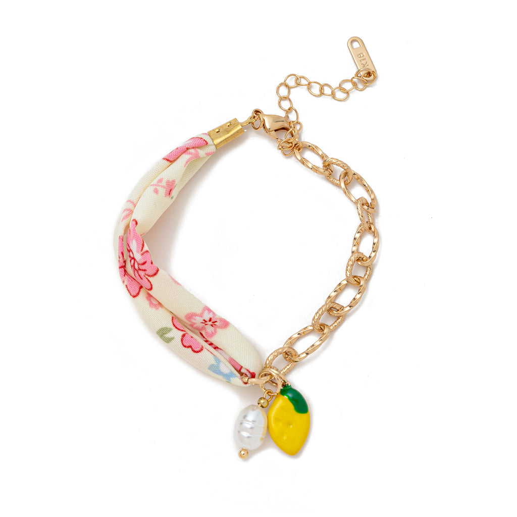 Braided Fruit Charm Half Chain BFF Bracelet
