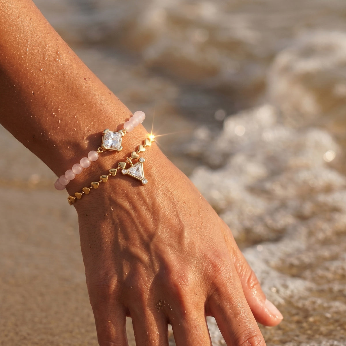 Dainty Heart Chain Layering Bracelet