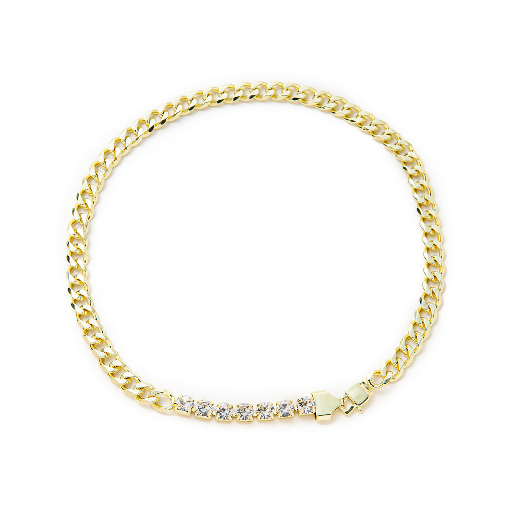 Hip Hop Rhinestone Chain Necklace