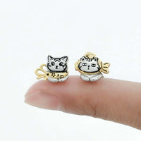 Fish Cat with Scarf Index Open Ring