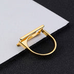 Korean Style E Shaped Open Maze Ring
