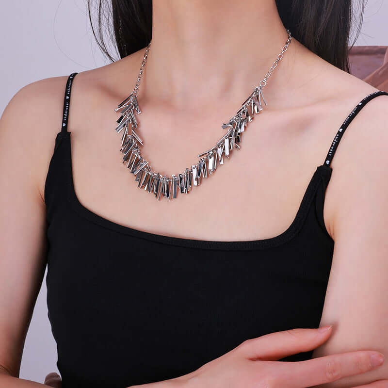 Chic Metallic Tassel Chain Necklace