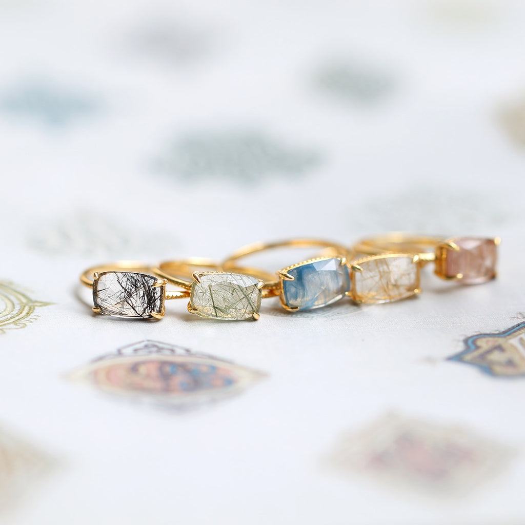Golden Hour Natural Rutilated Quartz Ring
