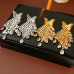 Versatile Butterfly Sequin Tassel Earrings