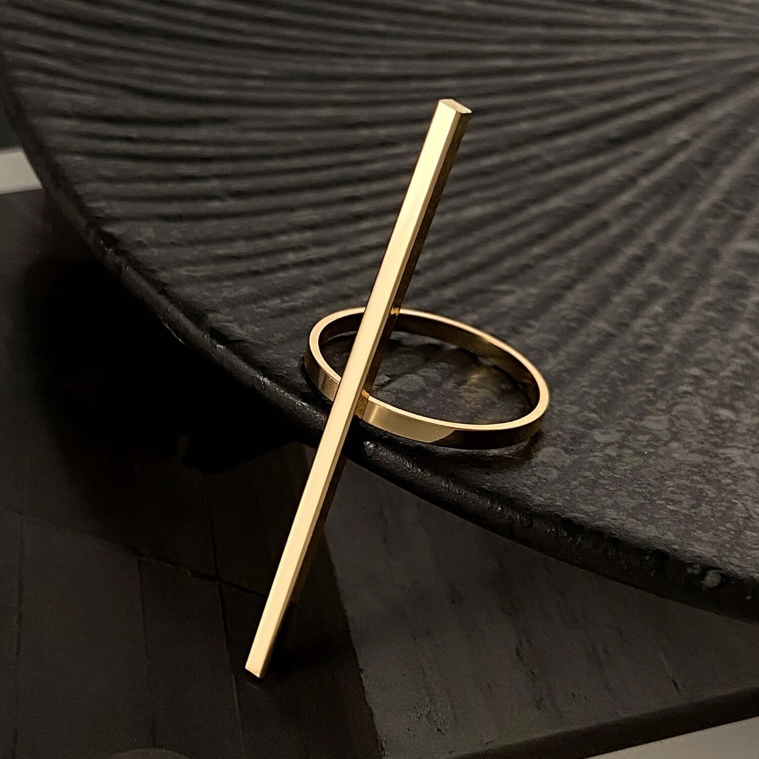 Chunky Vertical Bar Statement Ring