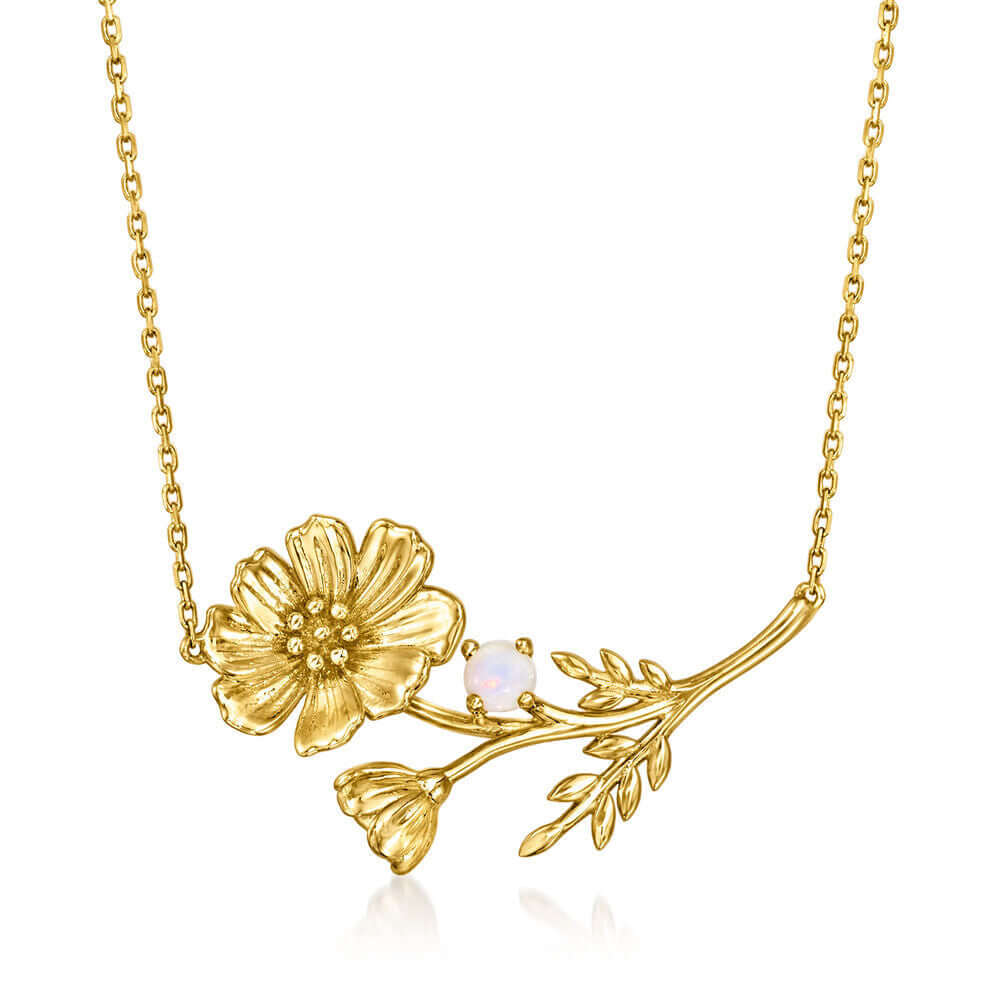 Gold Birthflower Lotus Pendant Spiritual Necklace | JP907