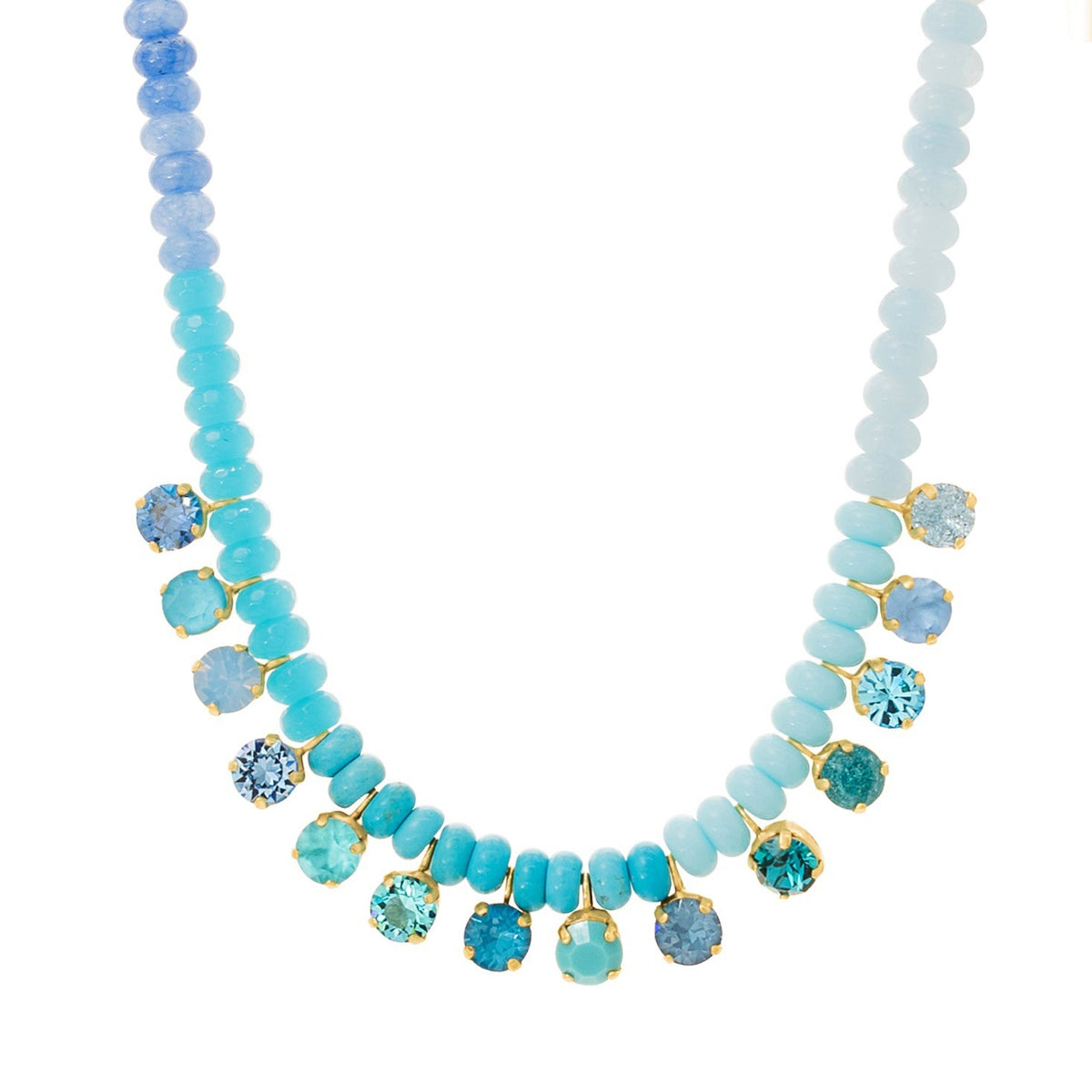 Dopamine Rainbow Gradient Bead Necklace