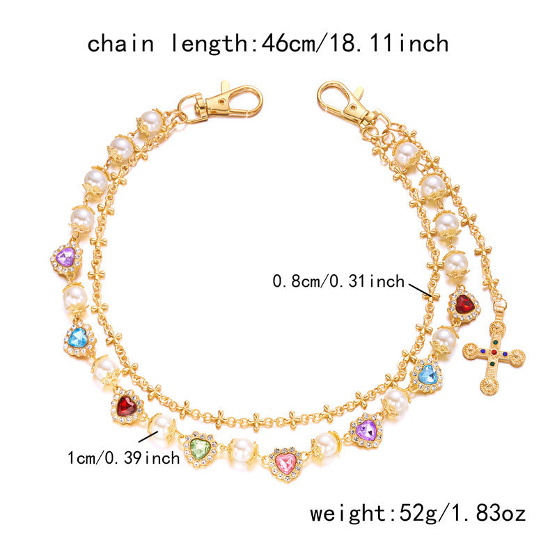 Pearl Bloom Layered Jeans Waist Chain