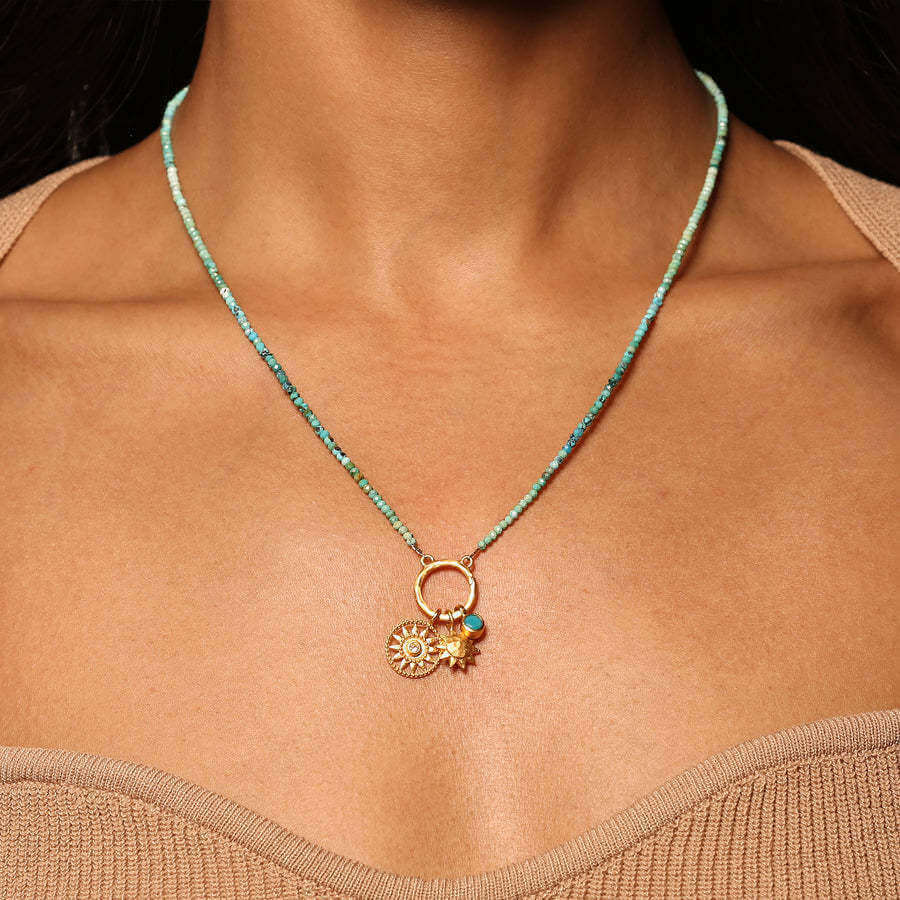 Ganesha Elephant Lotus Pendant Spiritual Necklace