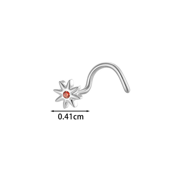 7mm Titanium Rose Sun Nose Screw