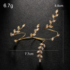 Marquise Leaf Hand Cuff Ring Bracelet