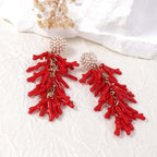 Ocean Inspired Red Coral Earrings