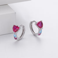 Dazzling Heart Small Hoop Earrings
