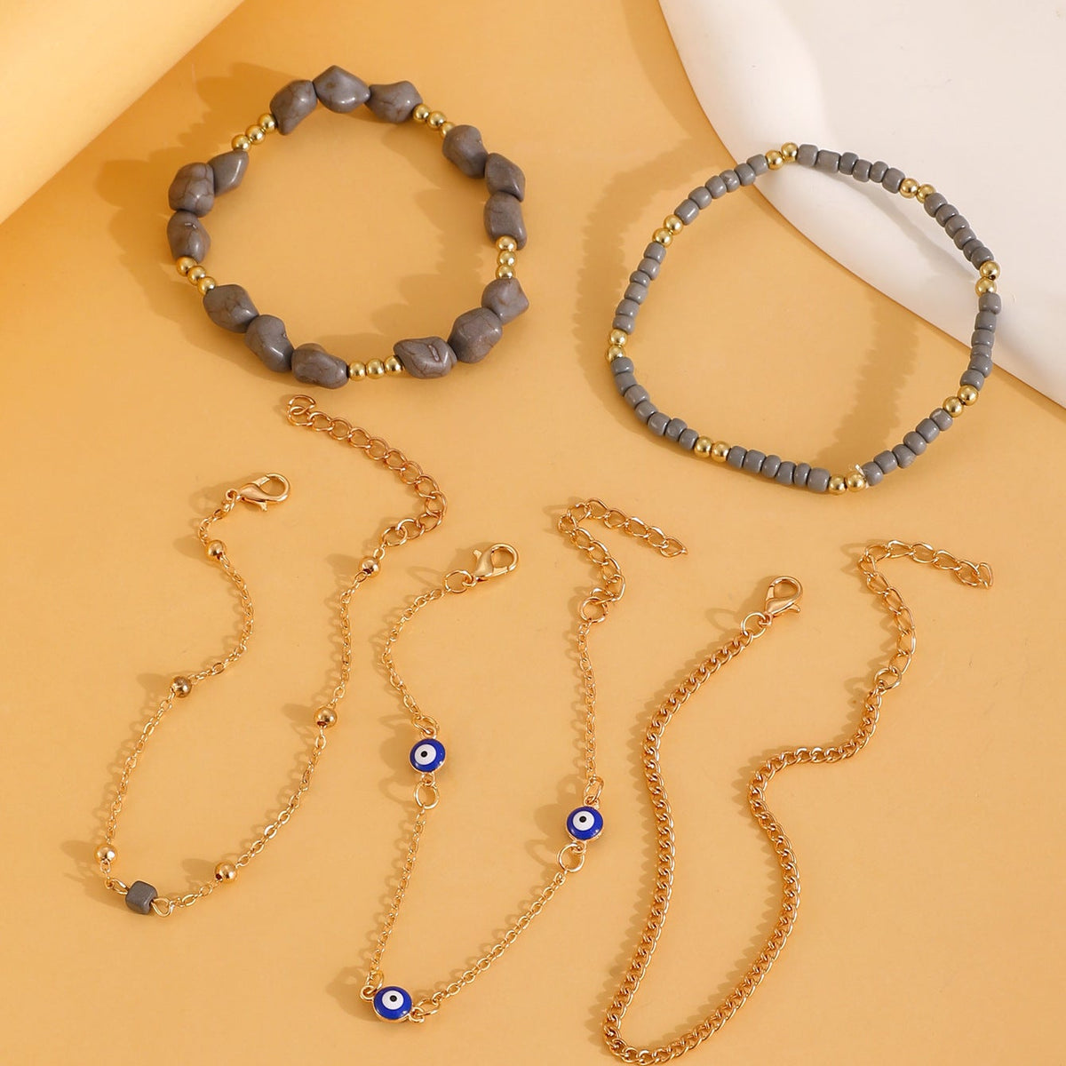 Coastal Charm Colorful Beaded Anklet