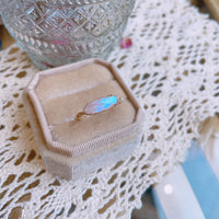 Mystery Labradorite Black Agate Gemstone Ring