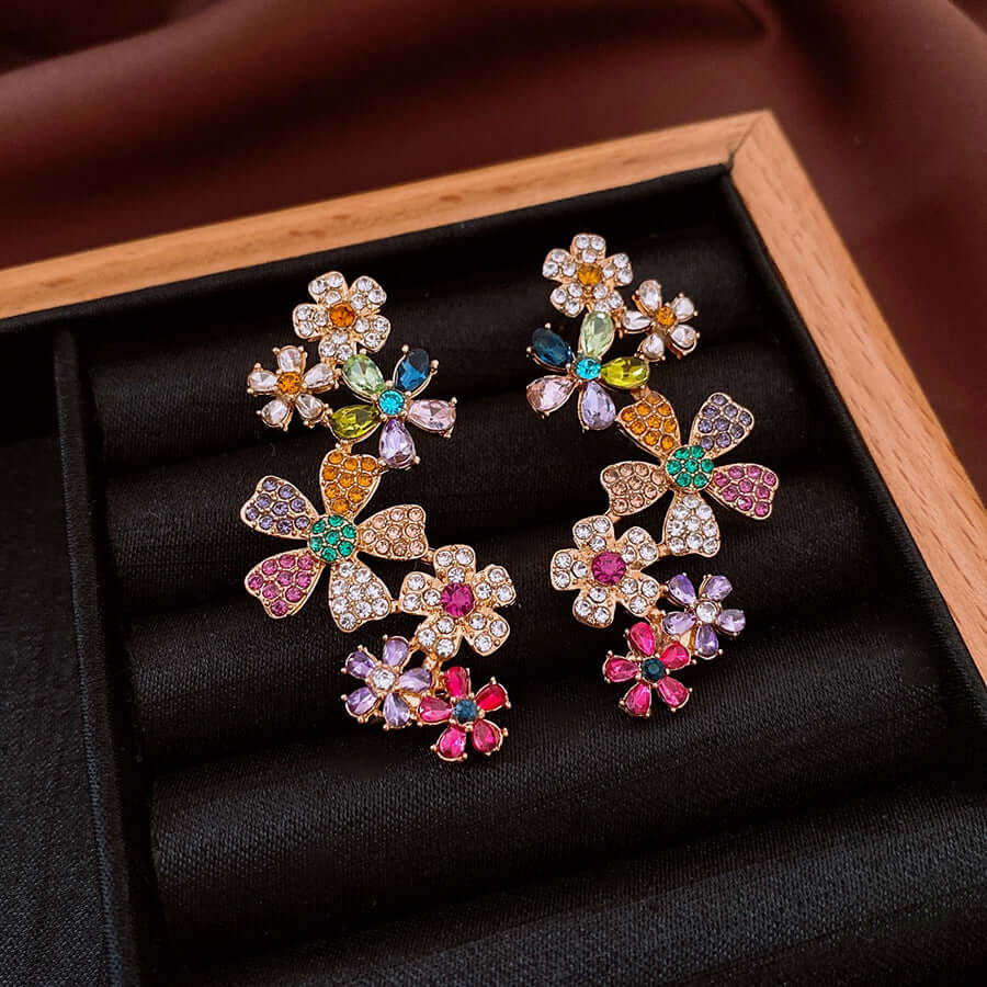 Summer Flower Bloom Ear Clip Earring