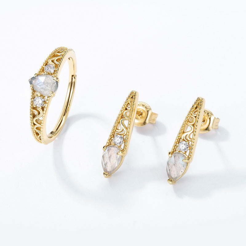 Vintage Lace Labradorite Earrings