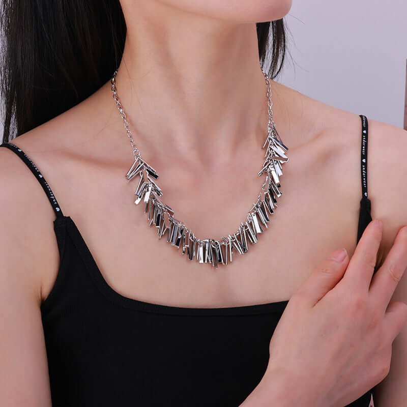 Chic Metallic Tassel Chain Necklace