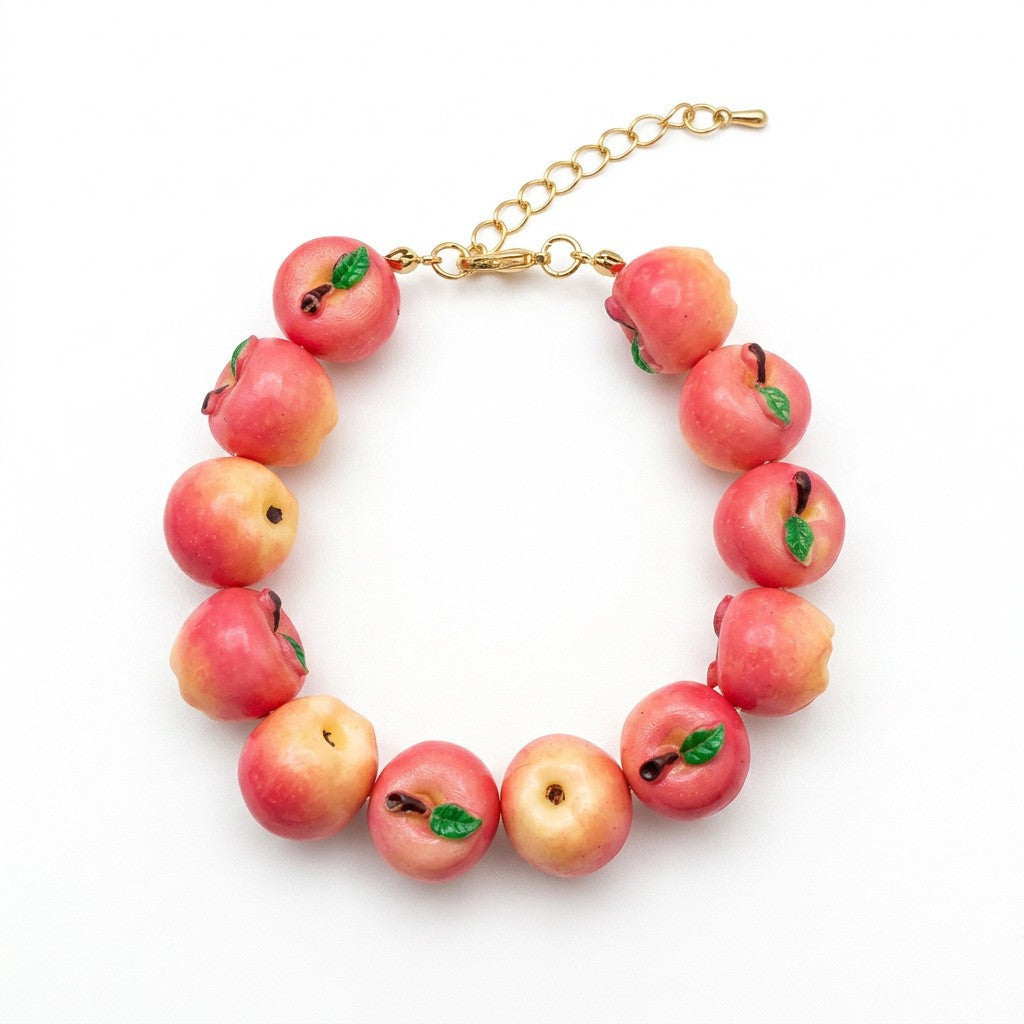 Juicy Orchard Fruit Beaded Bracelet