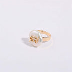 14K Horoscope Zodiac Sign Pearl Stacking Ring | MQ801