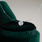Moissanite Invisible Clear Necklace Minimal