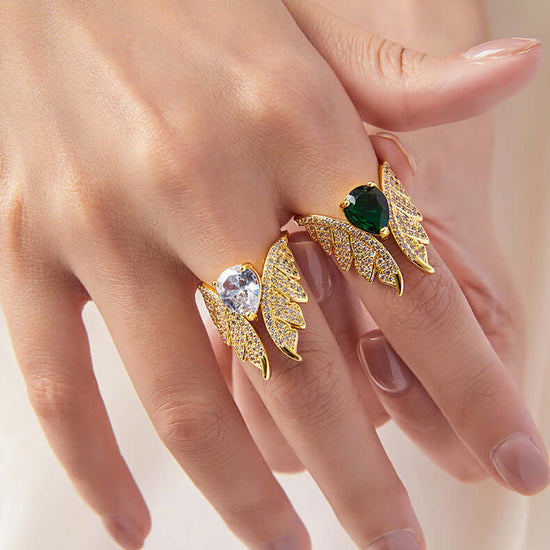 Exaggerate Angel Wing Butterfly Open Ring