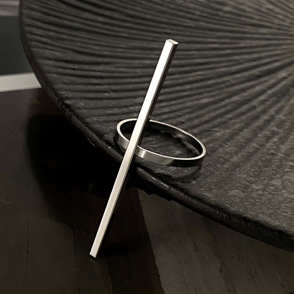 Chunky Vertical Bar Statement Ring