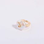 14K Horoscope Zodiac Sign Pearl Stacking Ring | MQ801