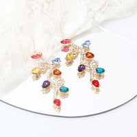 Festive Xmas Light Bulb Colorful Drop Earrings